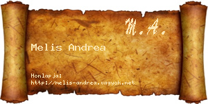 Melis Andrea névjegykártya