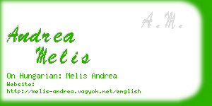 andrea melis business card